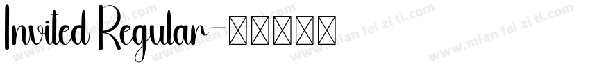 Invited Regular字体转换